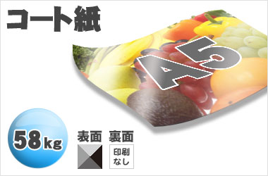 A5サイズ/コート58kg/片面一色