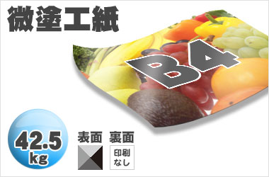 B4サイズ/微塗工42.5kg/片面一色