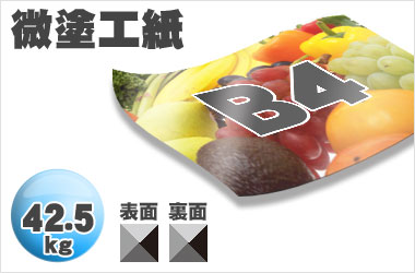 B4サイズ/微塗工42.5kg/両面一色