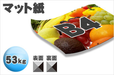 B4サイズ/マット53kg/両面一色