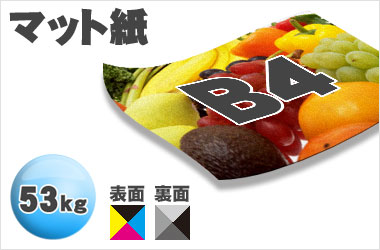 B4サイズ/マット53kg/フルカラー×一色