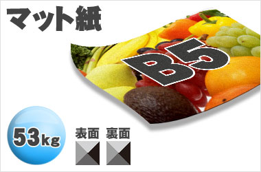 B5サイズ/マット53kg/両面一色