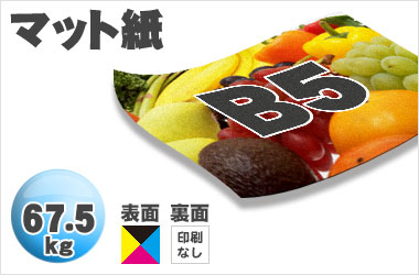 B5サイズ/マット67.5kg/片面フルカラー
