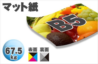 B5サイズ/マット67.5kg/フルカラー×一色